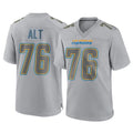 Parkc LA.Chargers #76 Joe Alt Player Gray Atmosphere Fashion Home Game Stitched Jerseys