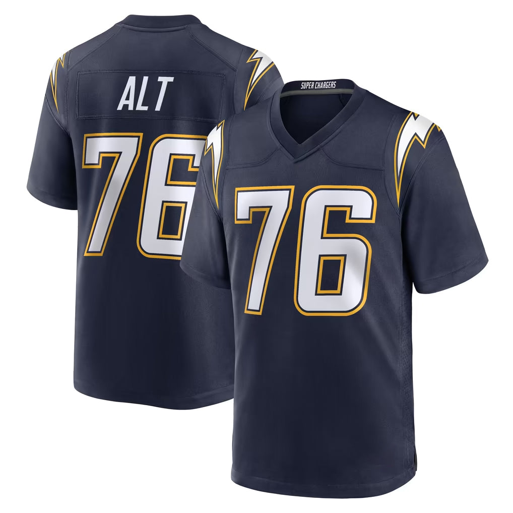 Parkc LA.Chargers #76 Joe Alt Player Navy Alternate Home Game Stitched Jerseys