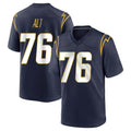 Parkc LA.Chargers #76 Joe Alt Player Navy Home Game Stitched Jerseys