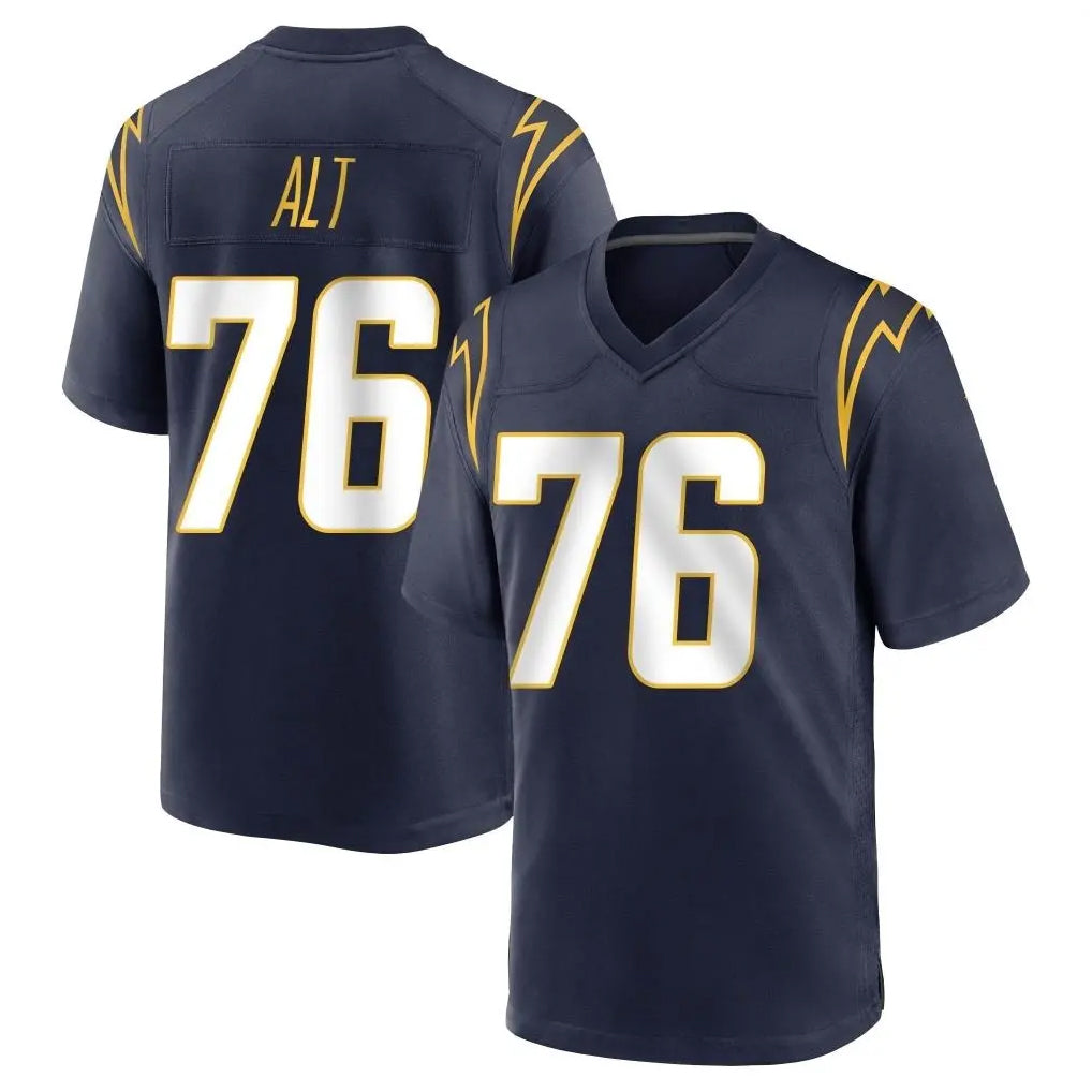 Parkc LA.Chargers #76 Joe Alt Player Navy Home Game Stitched Jerseys