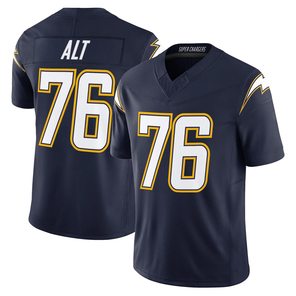 Parkc LA.Chargers #76 Joe Alt Player Navy Vapor F.U.S.E. Limited Home Game Stitched Jerseys