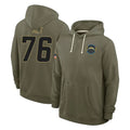 Parkc LA.Chargers #76 Joe Alt Player Olive Salute to Service Pullover Hoodies Limited Stitched Jerseys