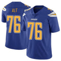 Parkc LA.Chargers #76 Joe Alt Player Royal Limited Color Rush Vapor Untouchable Home Game Stitched Jerseys