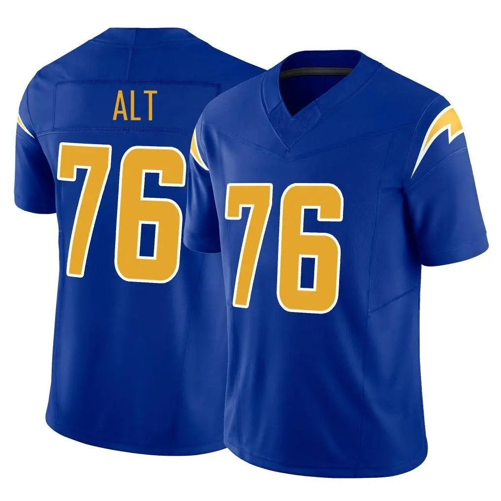 Parkc LA.Chargers #76 Joe Alt Player Royal Limited Vapor F.U.S.E. Home Game Stitched Jerseys