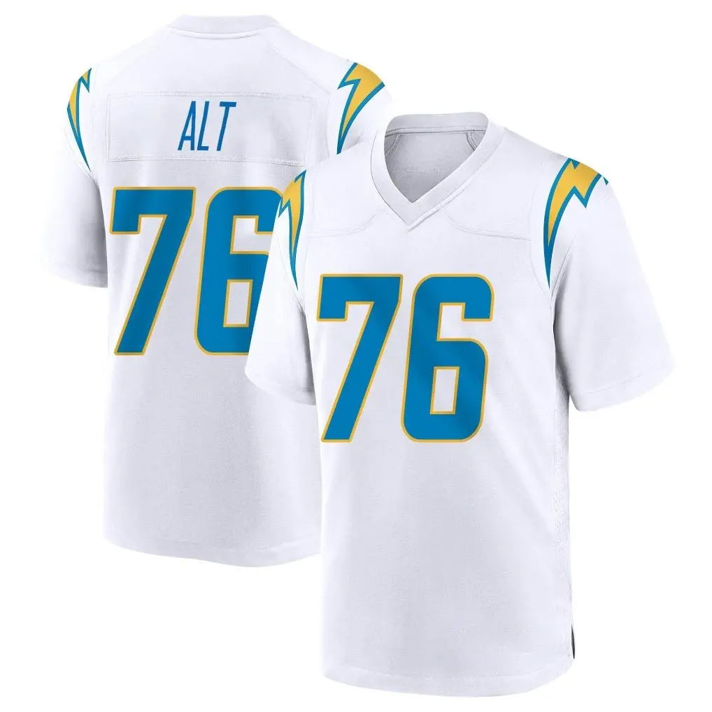 Parkc LA.Chargers #76 Joe Alt Player White Home Game Stitched Jerseys