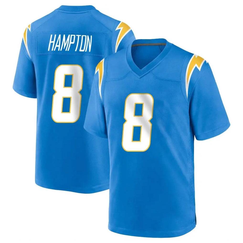 Parkc LA.Chargers #8 Omarion Hampton Player Blue Home Game Stitched Jerseys