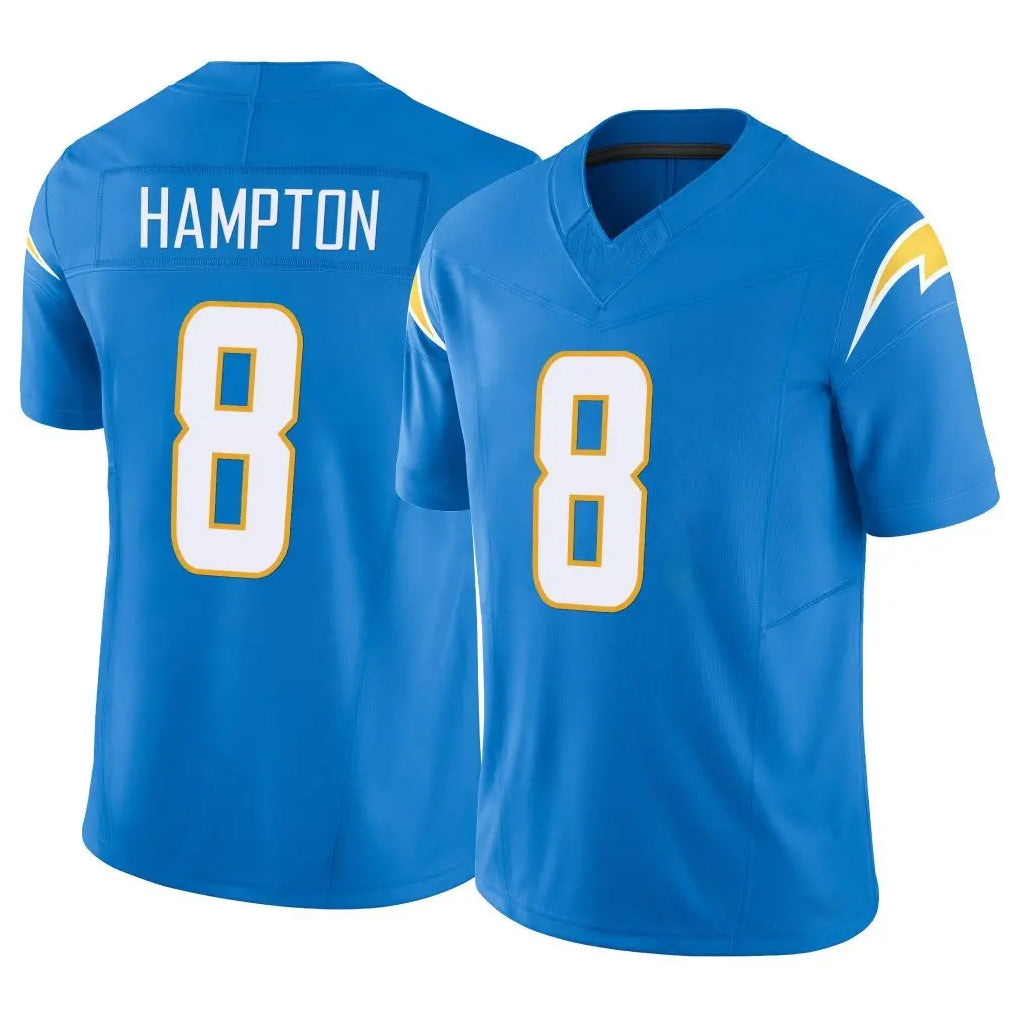 Parkc LA.Chargers #8 Omarion Hampton Player Blue Limited Vapor F.U.S.E. Home Game Stitched Jerseys