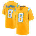 Parkc LA.Chargers #8 Omarion Hampton Player Gold Home Game Stitched Jerseys