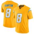 Parkc LA.Chargers #8 Omarion Hampton Player Gold Limited Vapor F.U.S.E. Home Game Stitched Jerseys