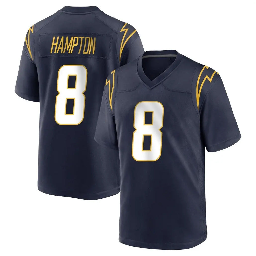 Parkc LA.Chargers #8 Omarion Hampton Player Navy Home Game Stitched Jerseys