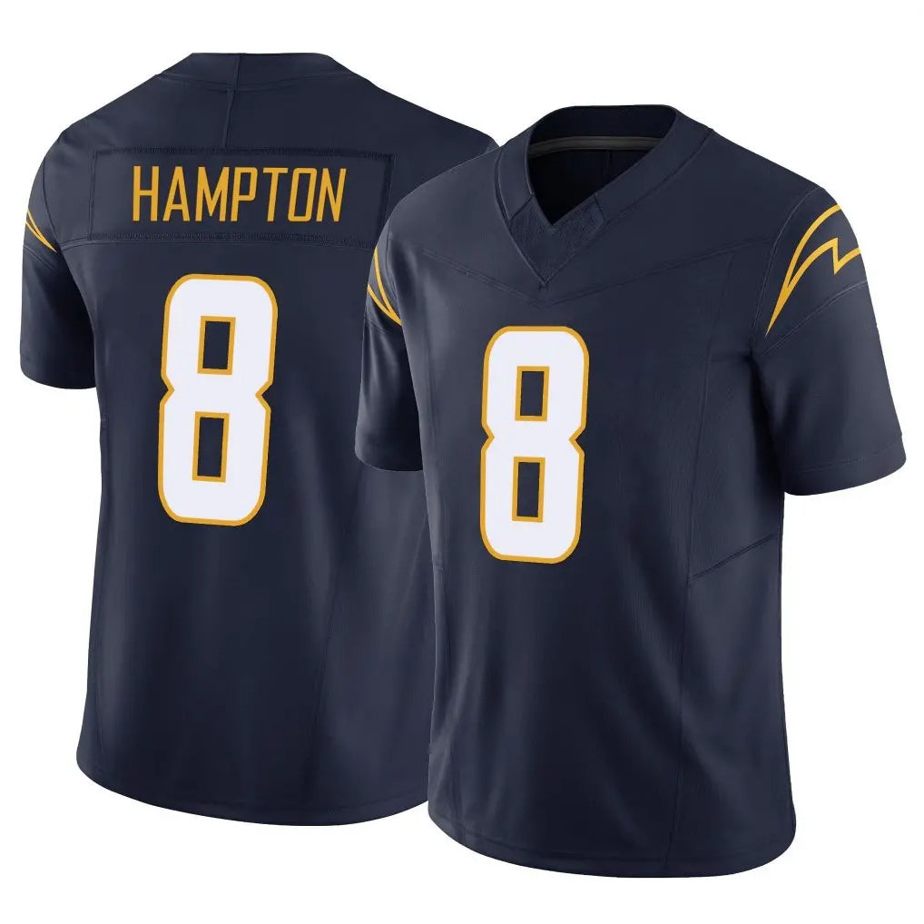 Parkc LA.Chargers #8 Omarion Hampton Player Navy Limited Vapor F.U.S.E. Home Game Stitched Jerseys