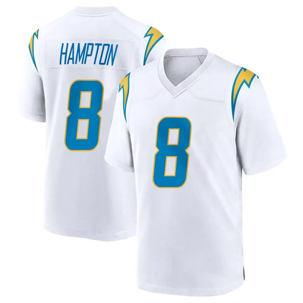 Parkc LA.Chargers #8 Omarion Hampton Player White Home Game Stitched Jerseys