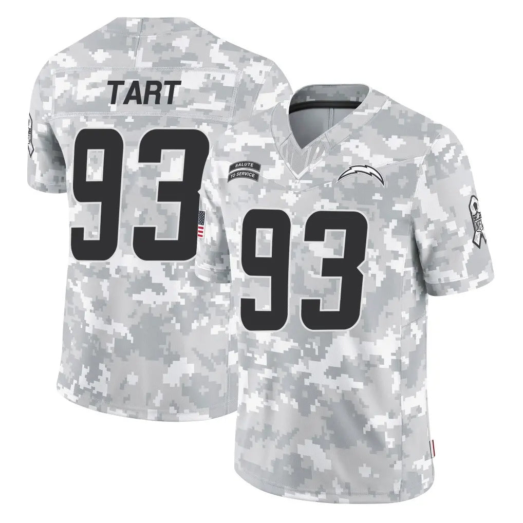 Parkc LA.Chargers #93 Teair Tart Player Arctic Camo Salute To Service Limited Game Stitched Jerseys
