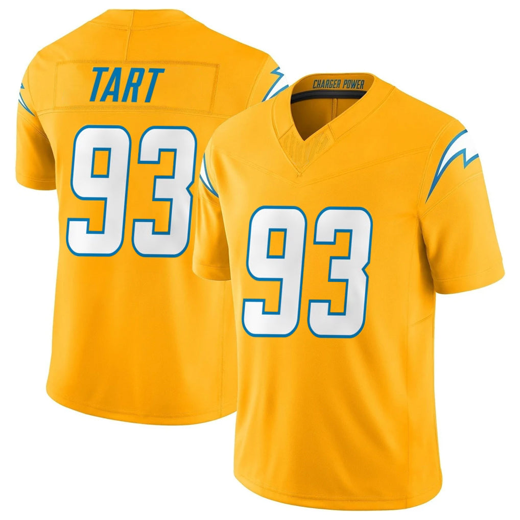 Parkc LA.Chargers #93 Teair Tart Player Gold Limited Vapor F.U.S.E. Home Game Stitched Jerseys