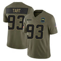 Parkc LA.Chargers #93 Teair Tart Player Olive 2025 Salute To Service Limited Game Stitched Jerseys