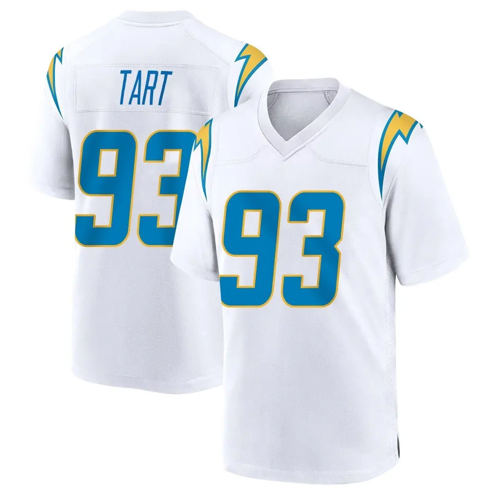 Parkc LA.Chargers #93 Teair Tart Player White Home Game Stitched Jerseys