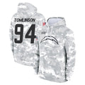 Parkc LA.Chargers #94 Dalvin Tomlinson Player Arctic Camo Salute to Service Hoodies Limited Game Stitched Jerseys