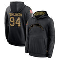 Parkc LA.Chargers #94 Dalvin Tomlinson Player Black Salute to Service Hoodies Limited Game Stitched Jerseys