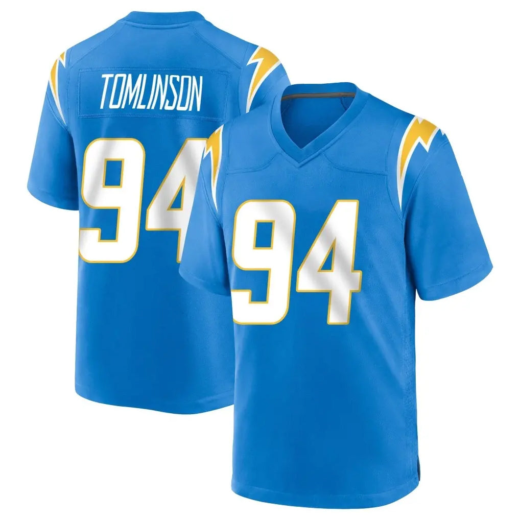 Parkc LA.Chargers #94 Dalvin Tomlinson Player Blue Home Game Stitched Jerseys