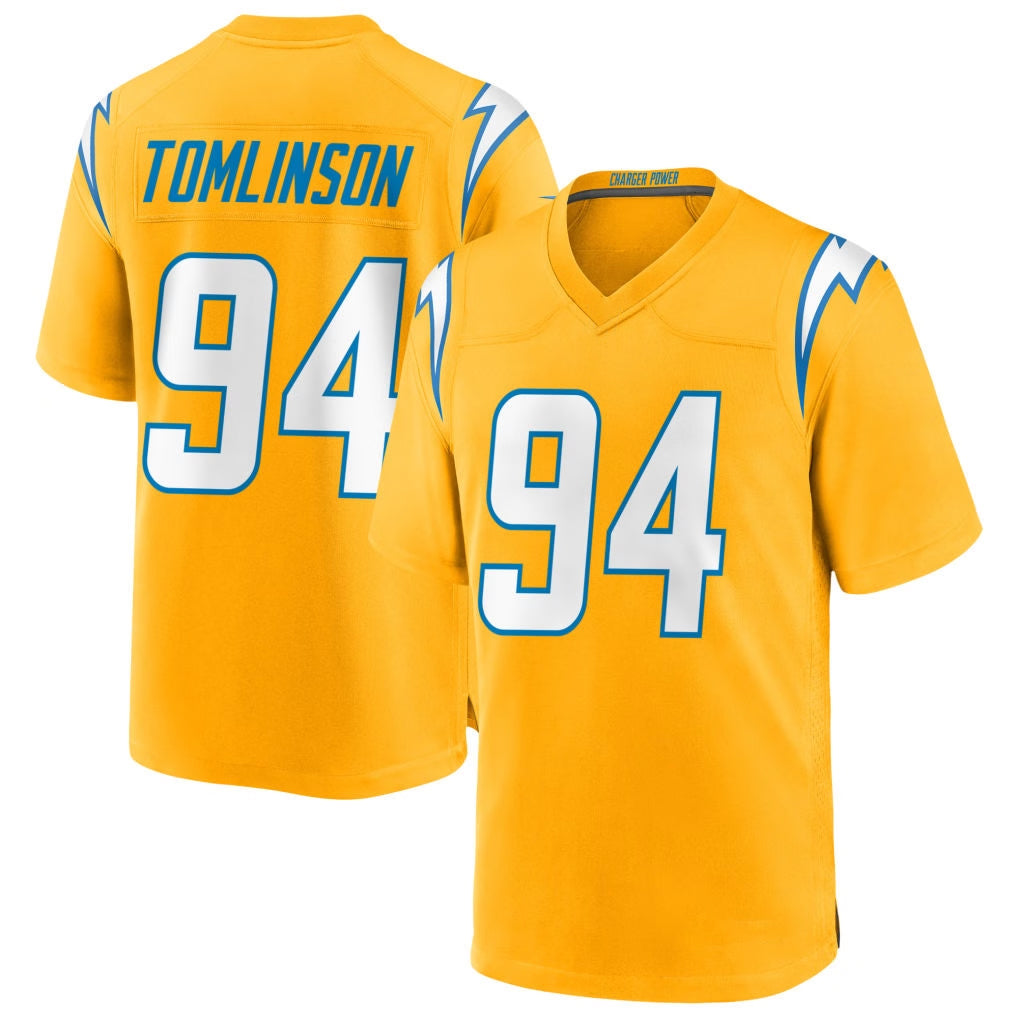 Parkc LA.Chargers #94 Dalvin Tomlinson Player Gold Home Game Stitched Jerseys