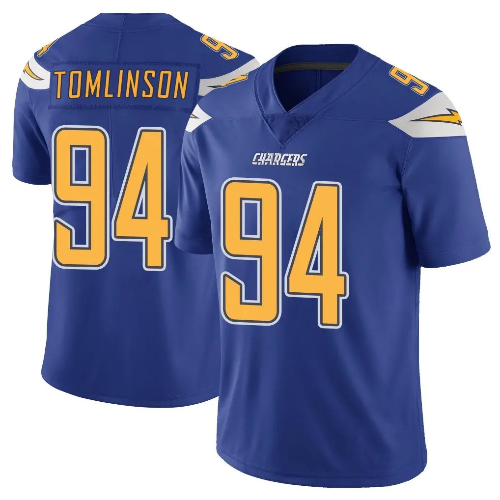 Parkc LA.Chargers #94 Dalvin Tomlinson Player Royal Limited Color Rush Vapor Untouchable Home Game Stitched Jerseys