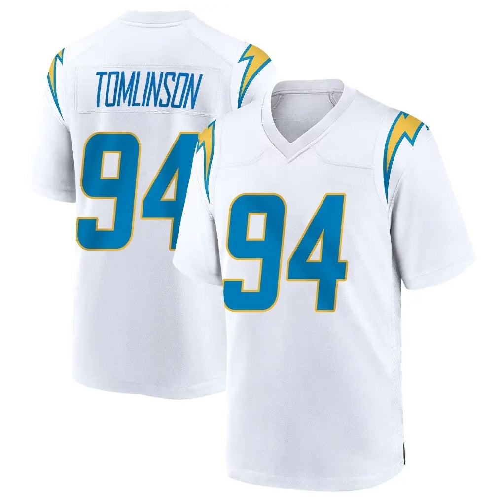 Parkc LA.Chargers #94 Dalvin Tomlinson Player White Home Game Stitched Jerseys