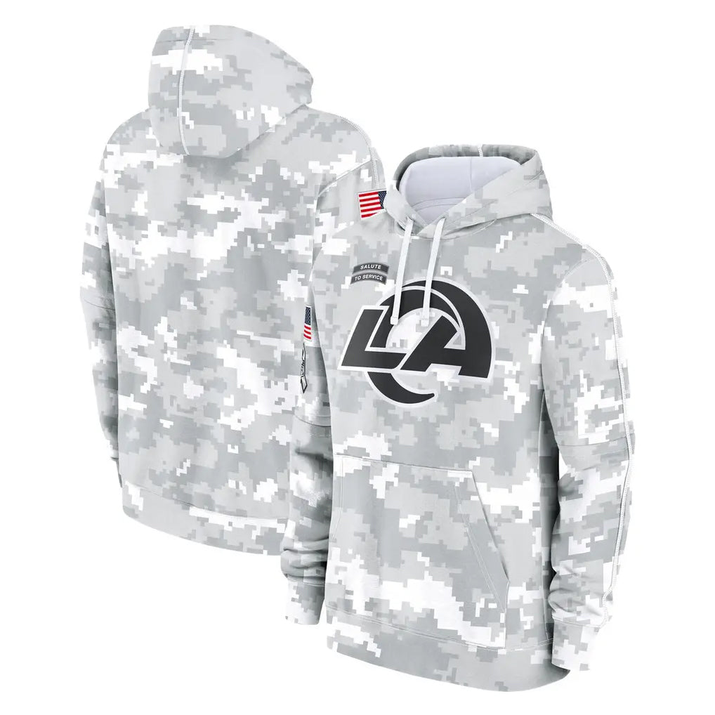 Parkc LA.Rams Arctic Camo Salute to Service Hoodies Limited Game Blank Player Stitched Jerseys