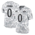 Parkc LA.Rams #0 Byron Young Player Arctic Camo Salute To Service Limited Game Stitched Jerseys