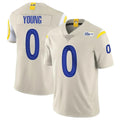 Parkc LA.Rams #0 Byron Young Player Bone Limited Vapor Home Game Stitched Jerseys