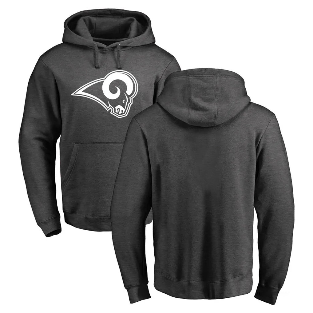Parkc LA.Rams #0 Byron Young Player Gray Pullover Hoodie Limited Game Stitched Jerseys