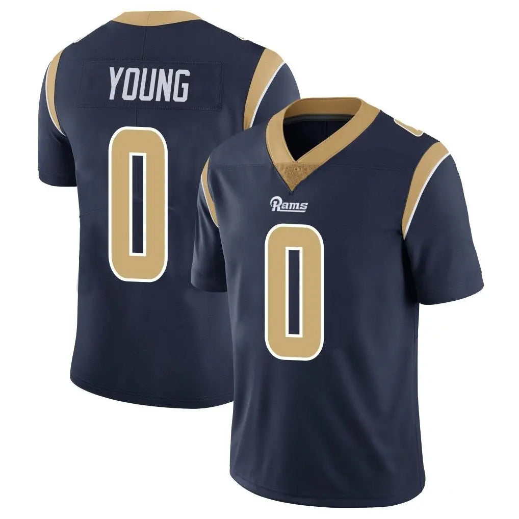 Parkc LA.Rams #0 Byron Young Player Navy Limited Vapor Untouchable Home Game Stitched Jerseys