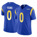 Parkc LA.Rams #0 Byron Young Player Royal Limited Vapor F.U.S.E. Home Game Stitched Jerseys