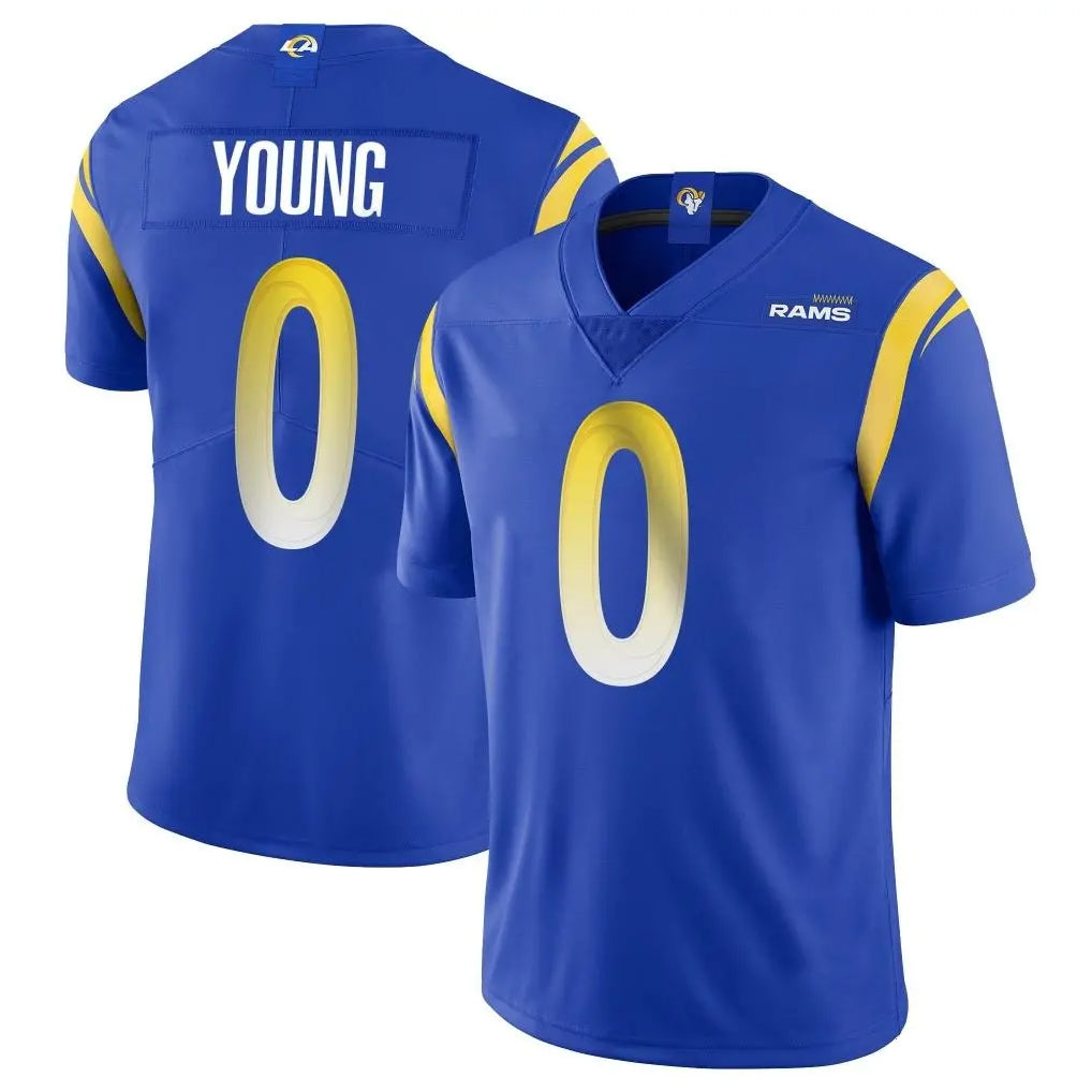 Parkc LA.Rams #0 Byron Young Player Royal Limited Vapor Untouchable Home Game Stitched Jerseys