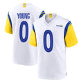 Parkc LA.Rams #0 Byron Young Player White Home Game Stitched Jerseys