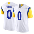 Parkc LA.Rams #0 Byron Young Player White Limited Vapor F.U.S.E. Home Game Stitched Jerseys