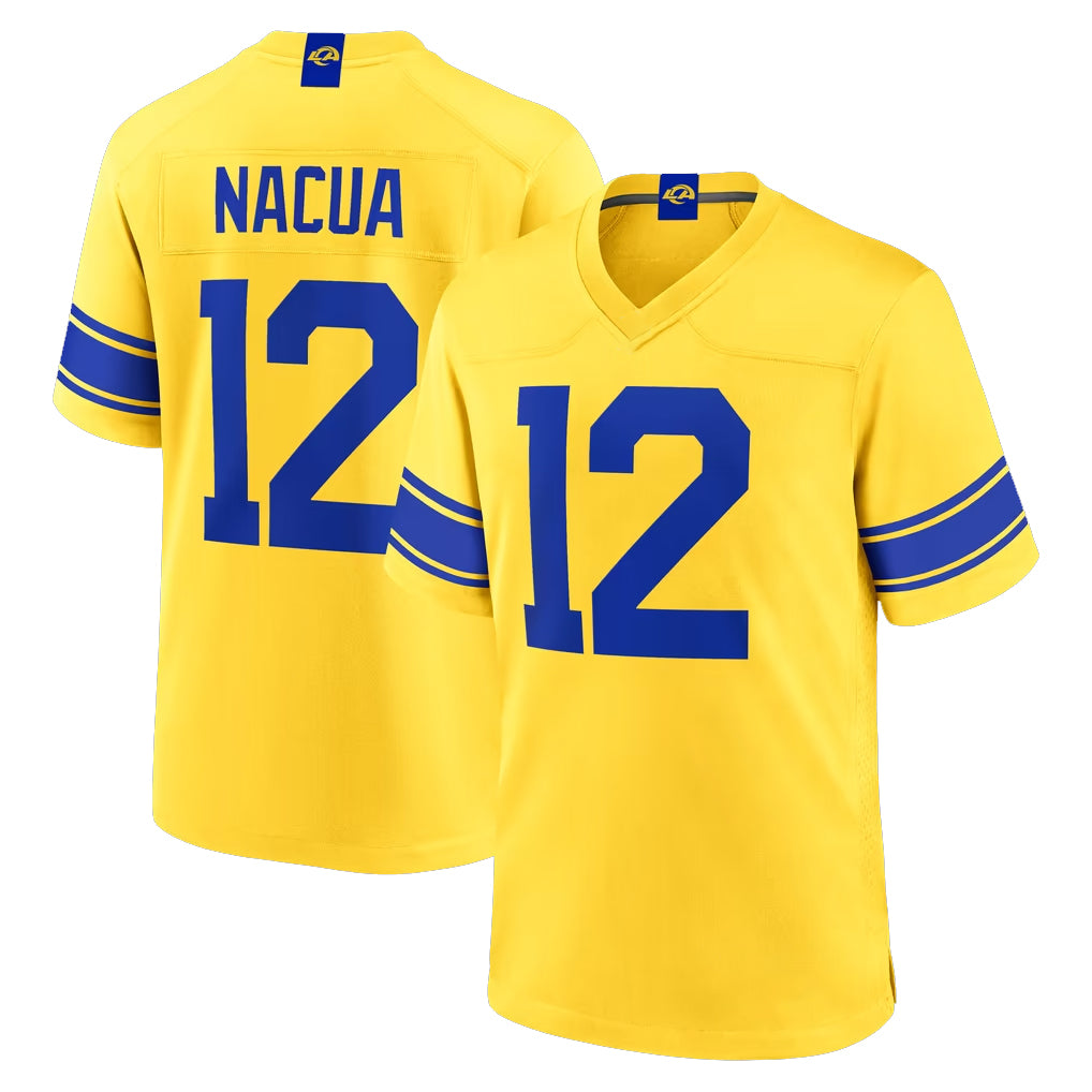 Parkc LA.Rams #12 Puka Nacua Player Gold Classic Sol Home Game Stitched Jerseys