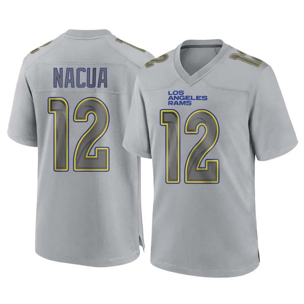Parkc LA.Rams #12 Puka Nacua Player Gray Atmosphere Fashion Home Game Stitched Jerseys