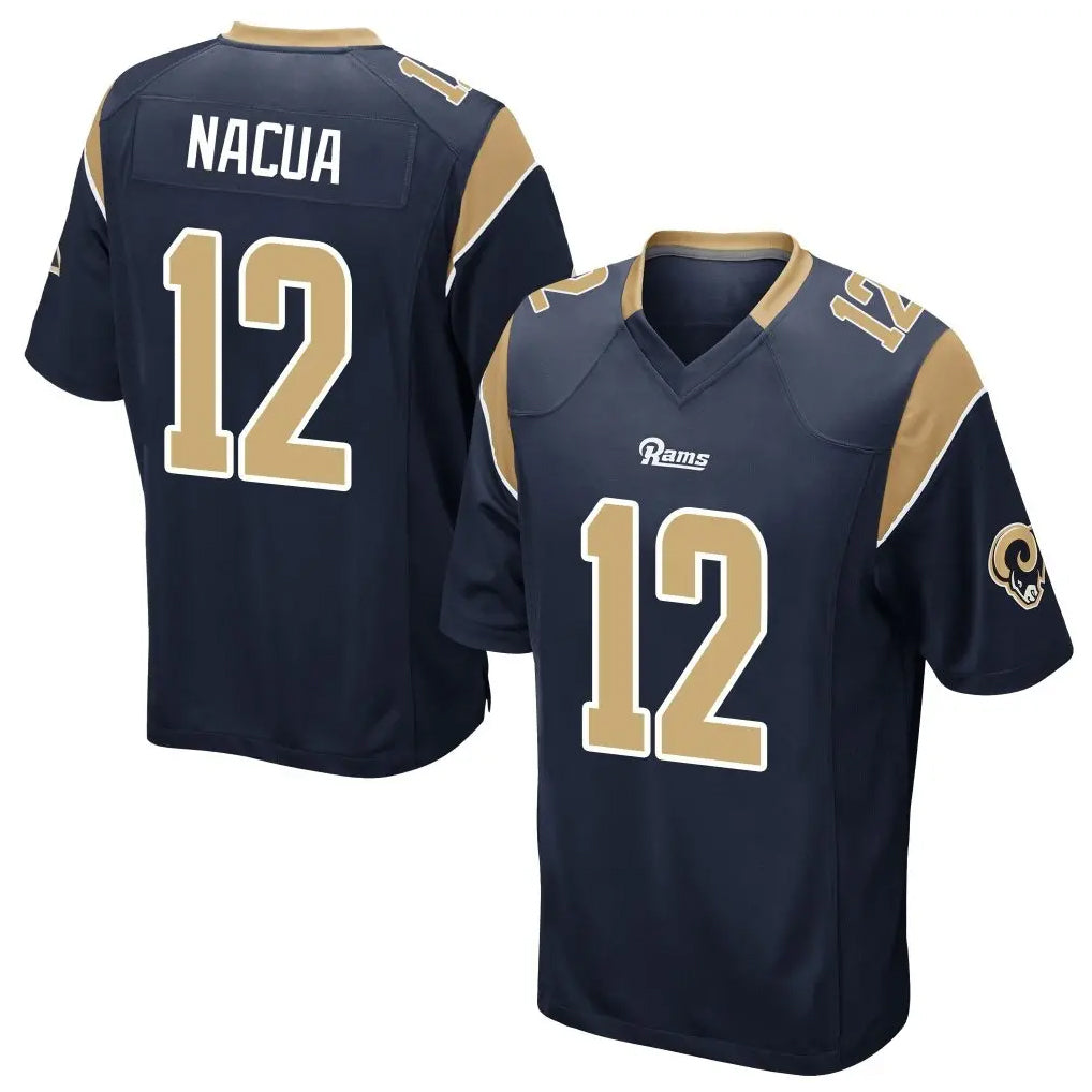 Parkc LA.Rams #12 Puka Nacua Player Navy Home Game Stitched Jerseys