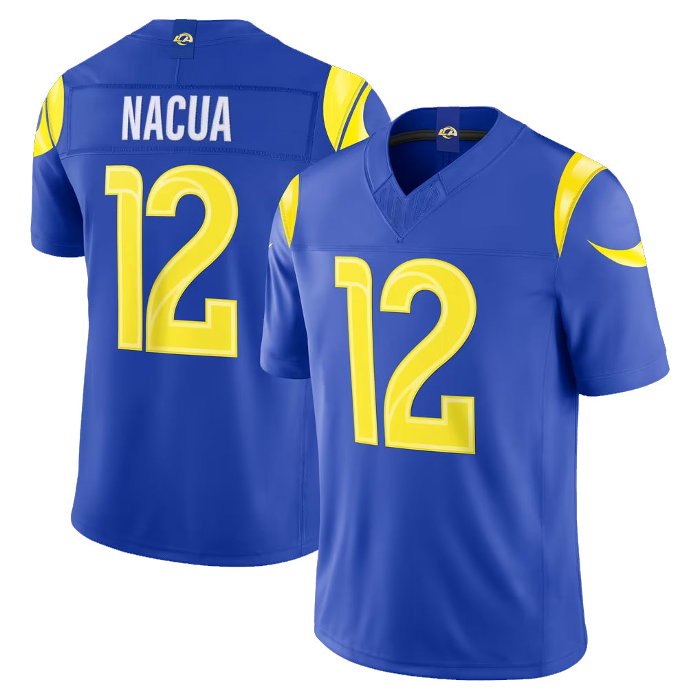 Parkc LA.Rams #12 Puka Nacua Player Royal Vapor F.U.S.E. Limited Home Game Stitched Jerseys