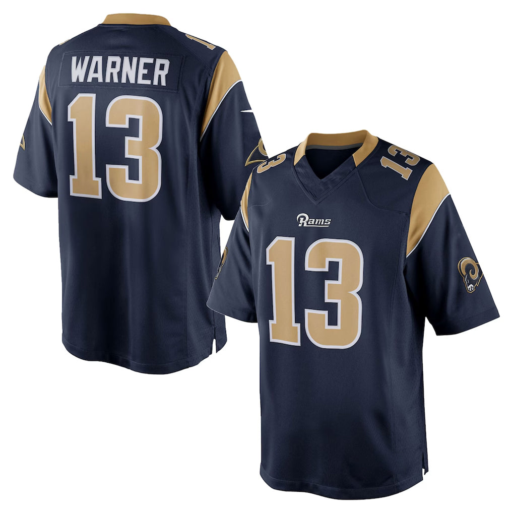 Parkc LA.Rams #13 Kurt Warner Player Navy Retired Limited Stitched Jerseys