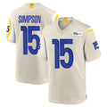 Parkc LA.Rams #15 Ty Simpson Player Bone Home Game Stitched Jerseys