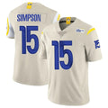 Parkc LA.Rams #15 Ty Simpson Player Bone Limited Vapor Home Game Stitched Jerseys