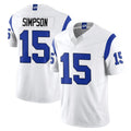 Parkc LA.Rams #15 Ty Simpson Player Fearsome White Limited Vapor F.U.S.E. Home Game Stitched Jerseys