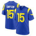 Parkc LA.Rams #15 Ty Simpson Player Royal Limited Home Game Stitched Jerseys