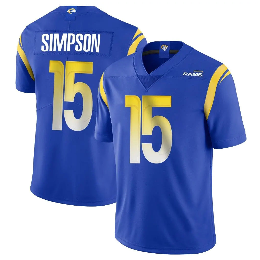 Parkc LA.Rams #15 Ty Simpson Player Royal Limited Vapor Untouchable Home Game Stitched Jerseys