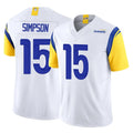 Parkc LA.Rams #15 Ty Simpson Player White Limited Vapor F.U.S.E. Home Game Stitched Jerseys