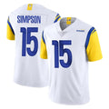 Parkc LA.Rams #15 Ty Simpson Player White Limited Vapor Untouchable Home Game Stitched Jerseys
