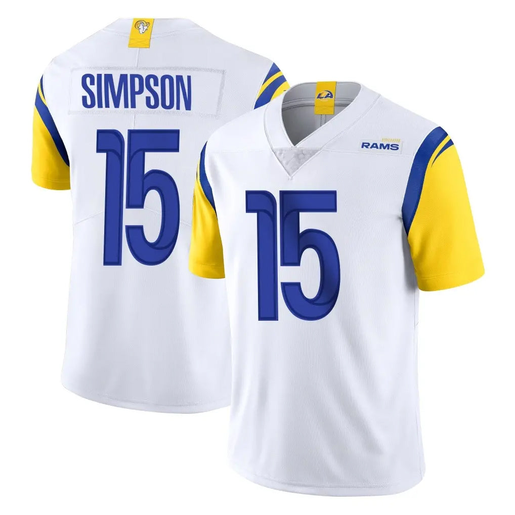Parkc LA.Rams #15 Ty Simpson Player White Limited Vapor Untouchable Home Game Stitched Jerseys