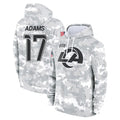 Parkc LA.Rams #17 Davante Adams Player Arctic Camo Salute to Service Hoodies Limited Game Stitched Jerseys