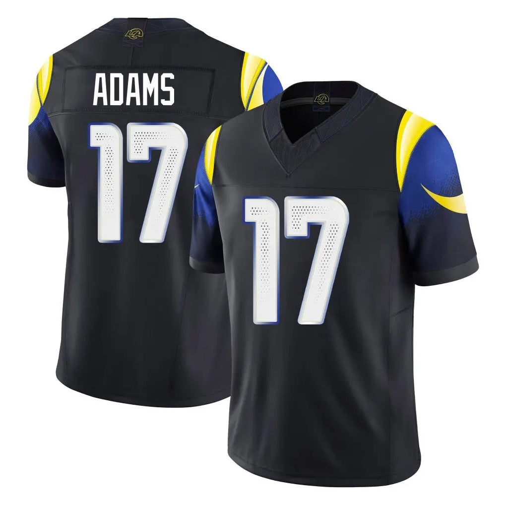 Parkc LA.Rams #17 Davante Adams Player Black Midnight Rivalries Collection Limited Home Game Stitched Jerseys